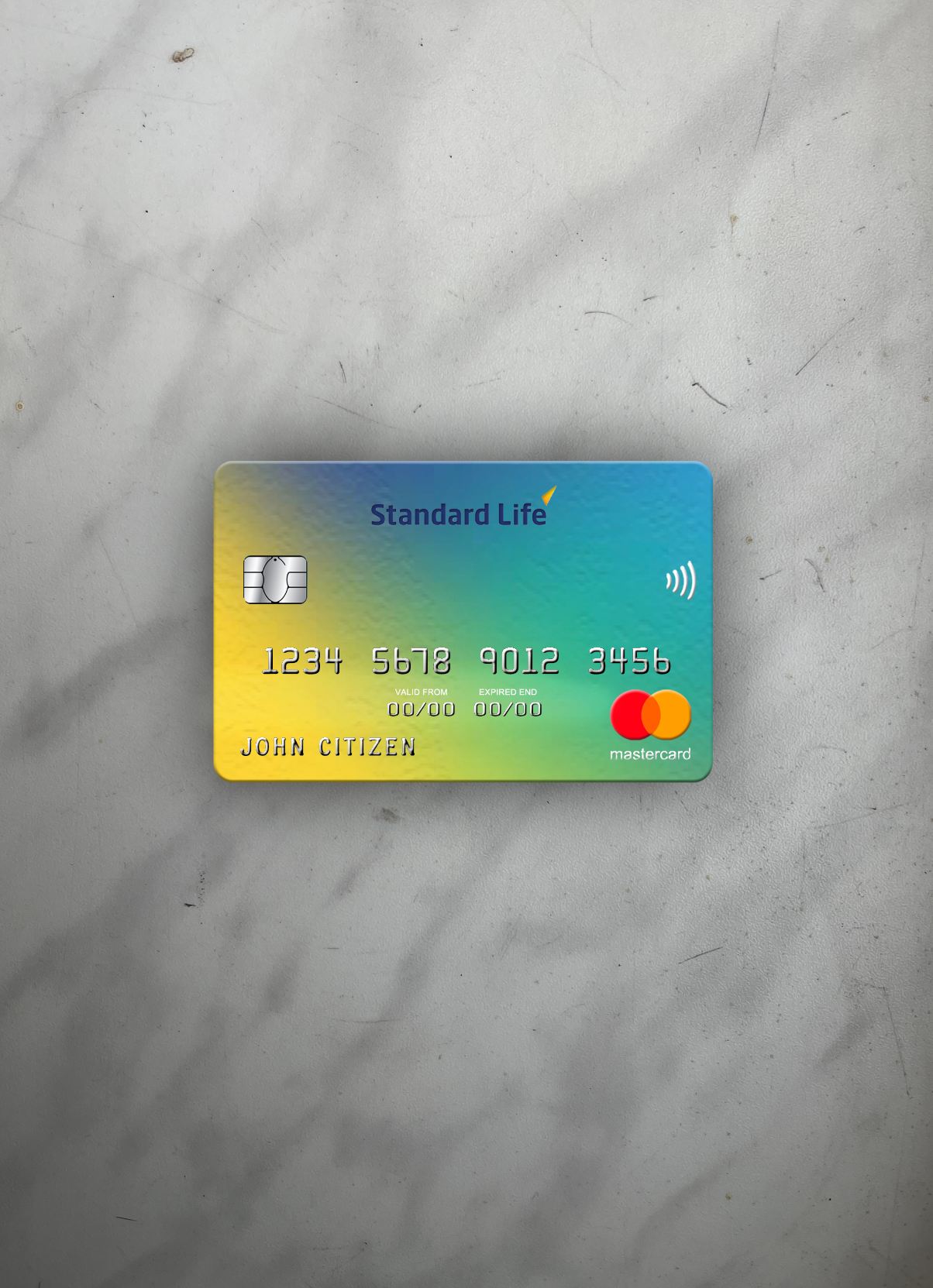 Download United Kingdom Standard Life bank mastercard photolook front Photoshop template